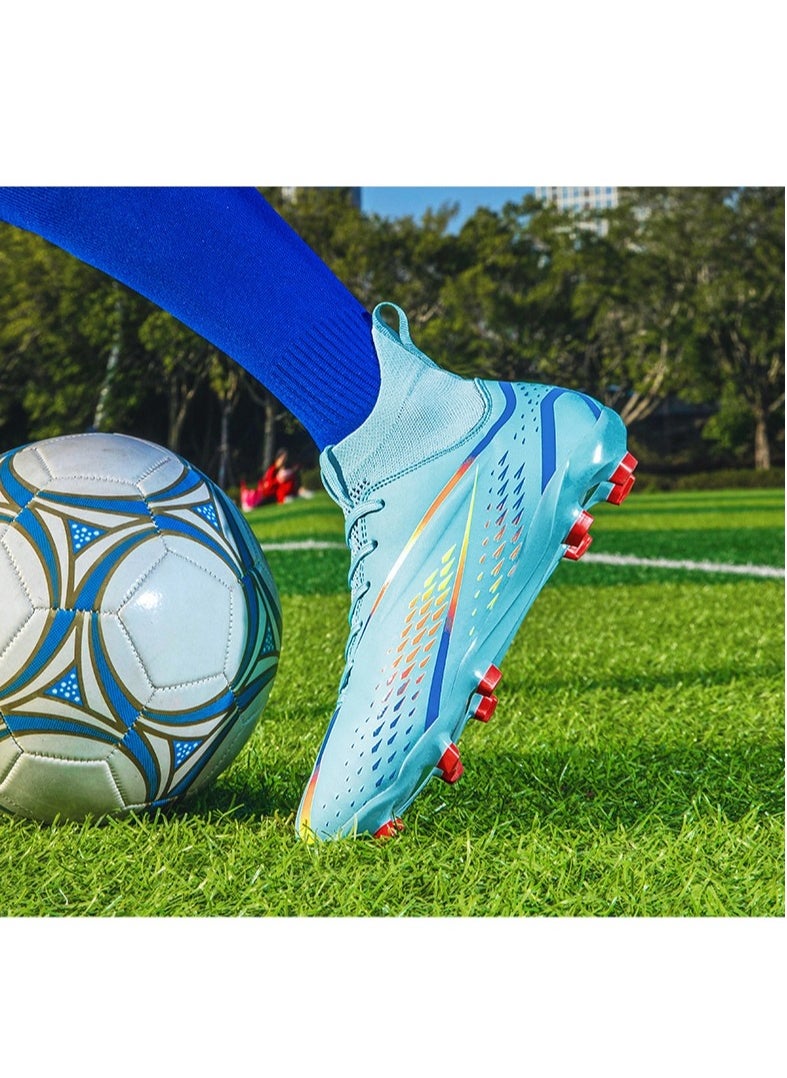 M MIAOYAN M MIAOYAN Fashionable Football Shoes Children's Adult Training Shoes Men's and Women's Competition Football Shoes Set (Free Football Socks)  - Image 2