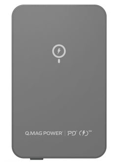 Momax Q.Mag Power7 10000mAh Magnetic Wireless Battery Pack compatible with Magsafe - Space Grey  - Image 4