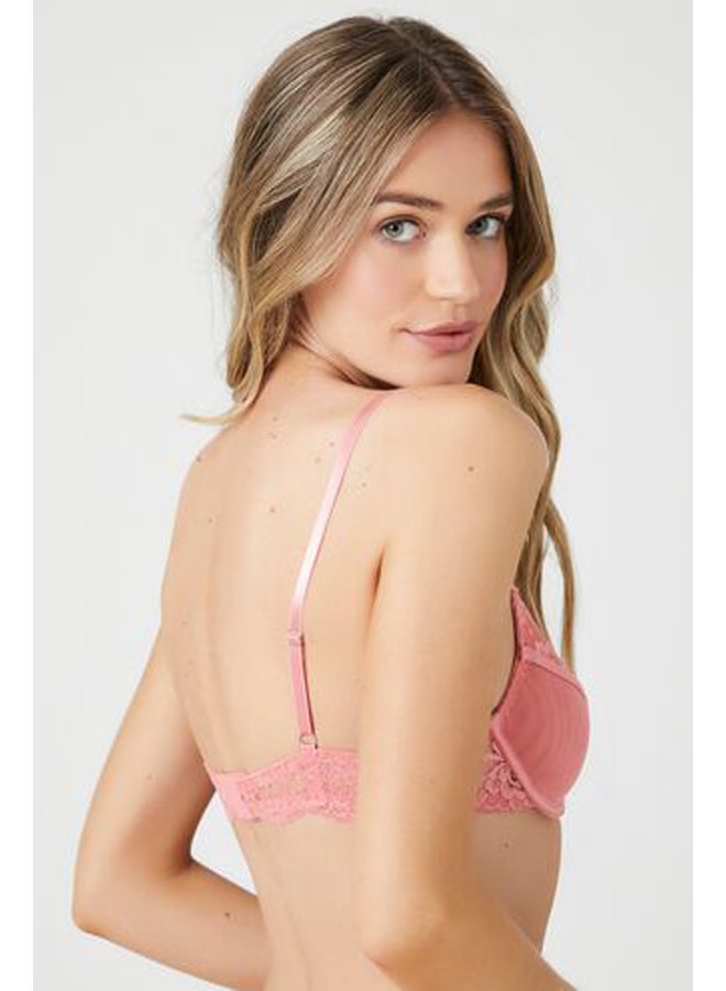FOREVER 21 Mesh Lace-Trim Underwire Bra - Image 3