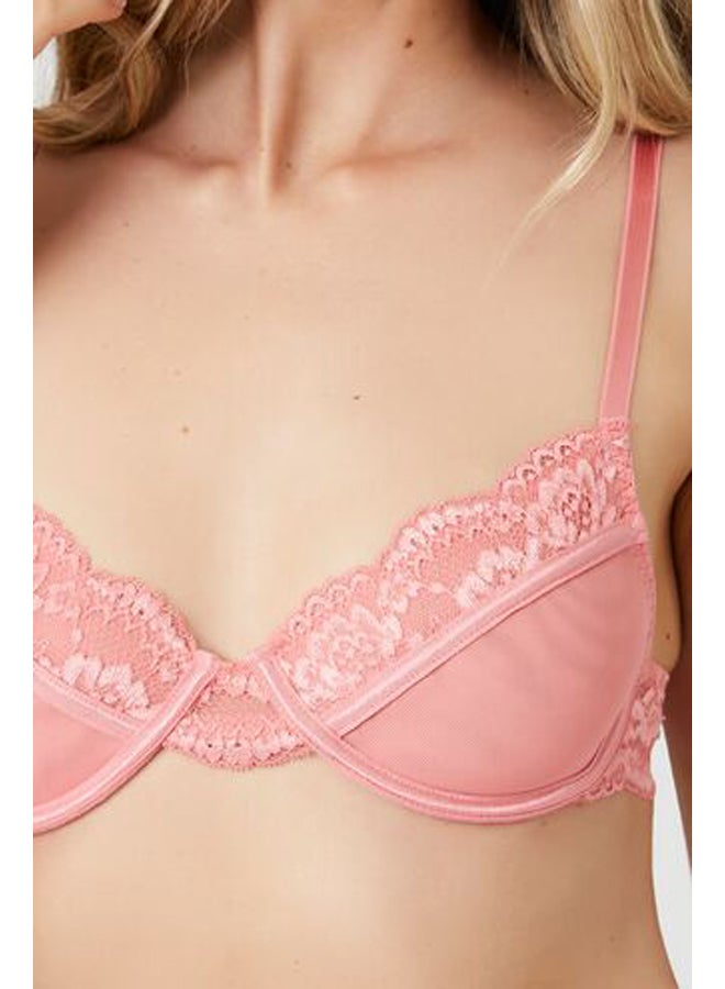 FOREVER 21 Mesh Lace-Trim Underwire Bra - Image 4