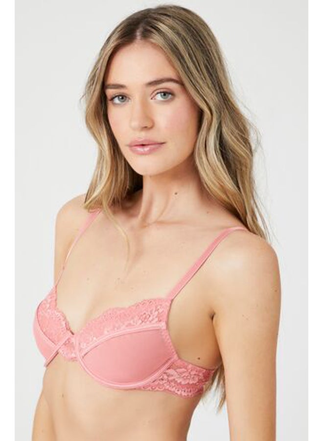 FOREVER 21 Mesh Lace-Trim Underwire Bra - Image 2