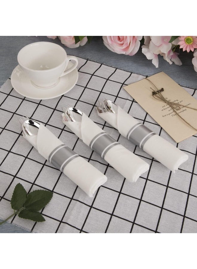 4basix Disposable Cutlery Set Individually Wrapped Pack of 6 Hygienic Plastic Utensil Sets with Fork - Spoon & Knife Perfect for Lunch Boxes Travel Office - Outdoor Meals - Image 3