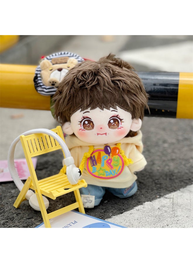 دمية TFboys Yiyang Qianxi القطيفة ذات الشعر الطويل من القطن دمية هيكل عظمي دمية نجمة هدية العيد الآن - المواصفات: نمط هيكل عظمي 20 سم توصيل لمدة يومين - اللون: Yangyangbao + مجموعة Fortune Cat 5 قطع / حقيبة دب الفراولة - Image 2