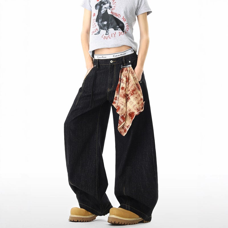 Unisex Classic Denim Jeans Loose Fit Daily Outdoor Wear - Image 4