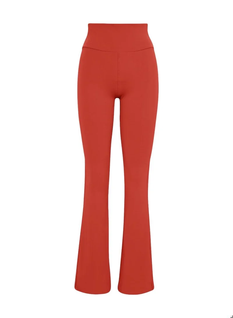 CALVIN KLEIN Women's Flared Gym Leggings - Polyester, Orange