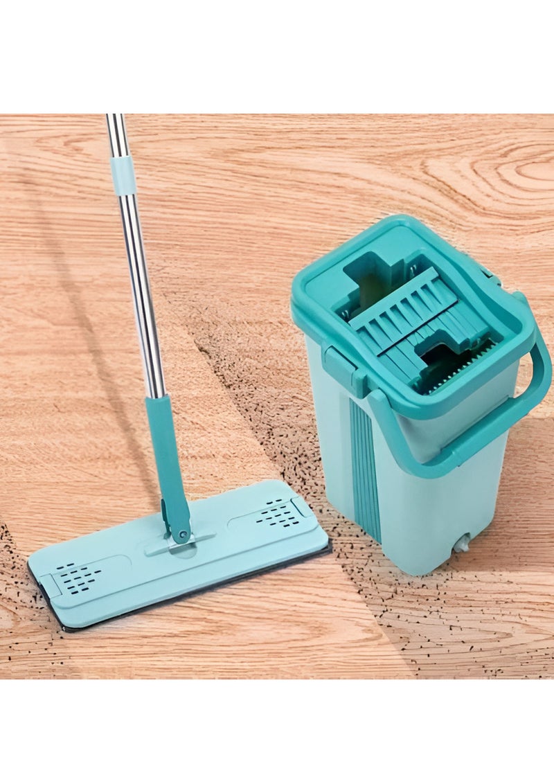 Scratch Anet Scratch Anet Self-Washing Flat Mop: Hand-Free Cleaning System with Wringer Bucket  - Image 3