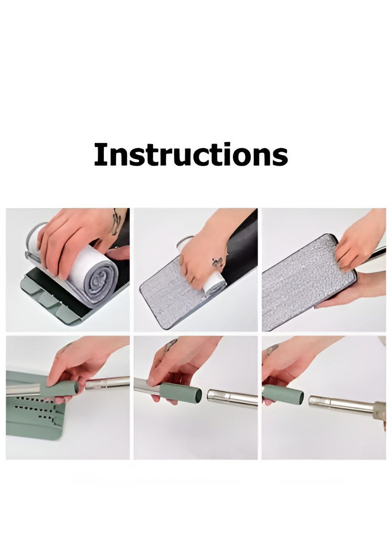 Scratch Anet Scratch Anet Self-Washing Flat Mop: Hand-Free Cleaning System with Wringer Bucket  - Image 5