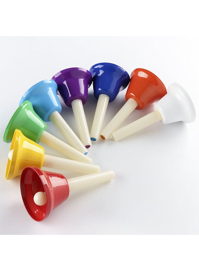 Loquat 8-Piece Diatonic Metal Hand Bells Set 10x6x6cm - Image 1