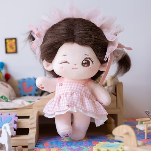 CALEMBOU Plush Doll, 20cm Cute Cotton Dolls with Skeleton, Anime Plushies Soft Stuffed Dress Up Doll, Kawaii Plush Toys Rag Dolls with Clothes Birthday Gift for Girls (Doll&Clothes-Winkii) - Image 4