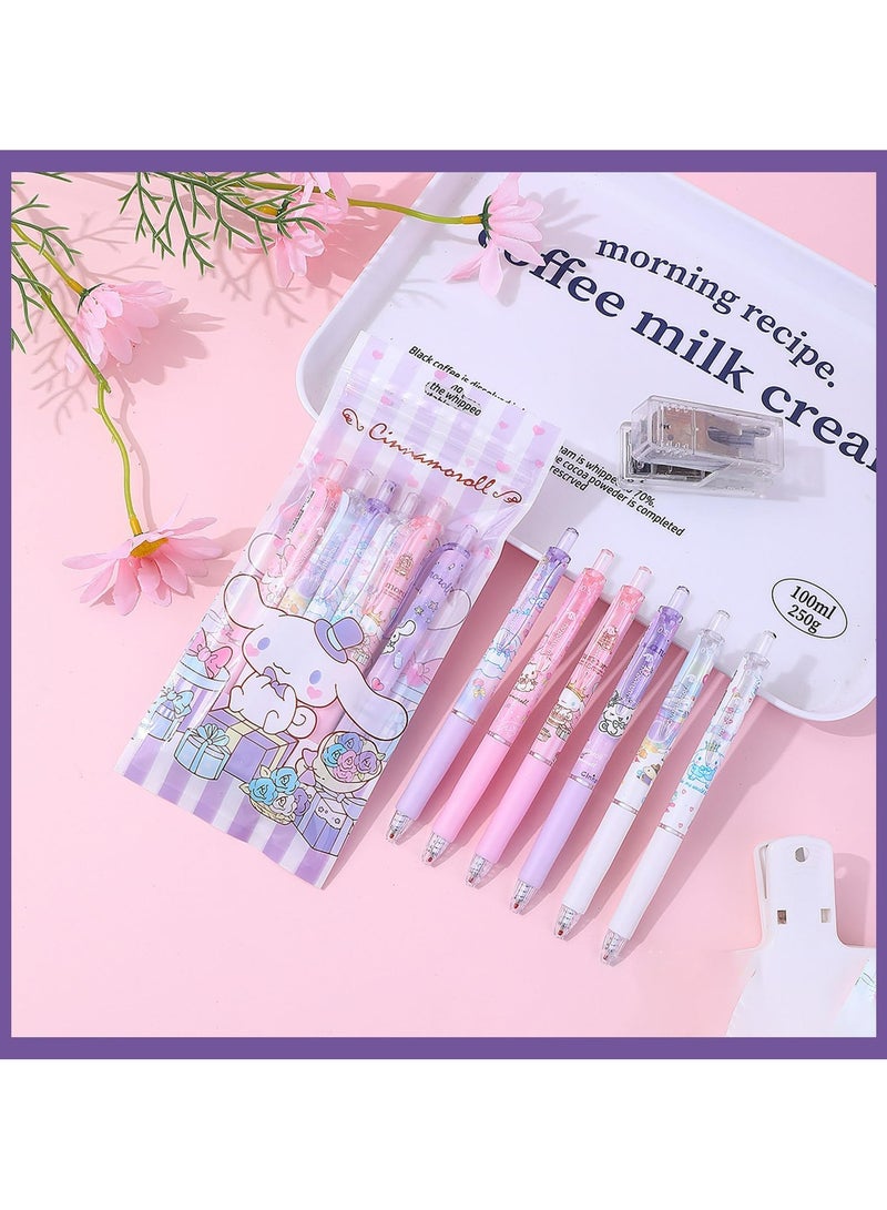 CMGTYYD. مجموعة قرطاسية مستلزمات مدرسية كرتونية - هدايا مستلزمات مكتبية لطيفة لموسم المدارس للفتيات، تشمل دفتر ملاحظات ومقلمة وملصقات وحبل مع بطاقة هوية وإشارات مرجعية وشارات وسلسلة مفاتيح - Image 4