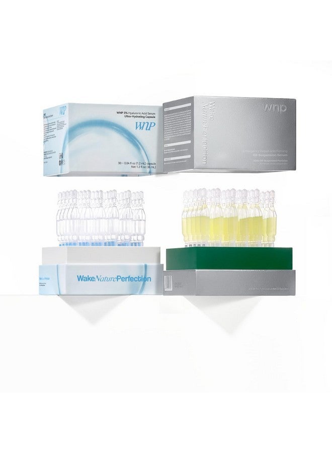 WNP Face-serum set :Ultra Hydrating Serum 3% 4D Hyaluronic Acid 30pcs+Emergency Repair Firming Oil-Suspension Serum 30pcs| Hydrating+Skin Repair|Single-Use Vials Skincare for Sensitiveskin 72ml - Image 1