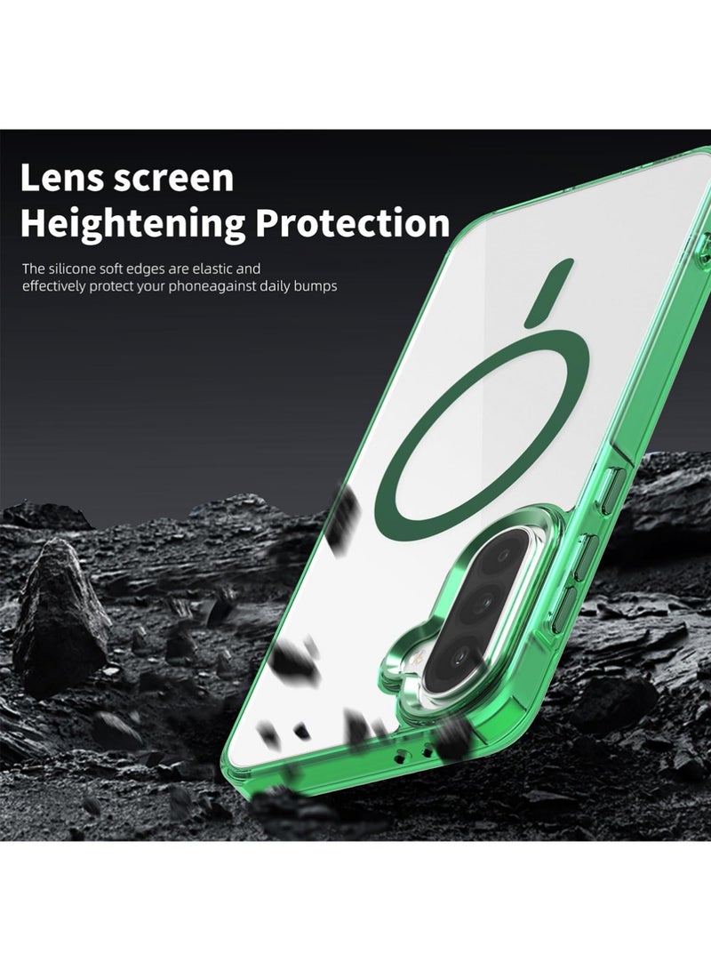 X-level for Samsung Galaxy A56/A36 5G Case [Compatible with Magsafe Wireless Charging] Yellowing Resistant Magnetic Back Cover Clear Samsung Galaxy A56/A36 Rugged Best Phone Case Green - Image 4