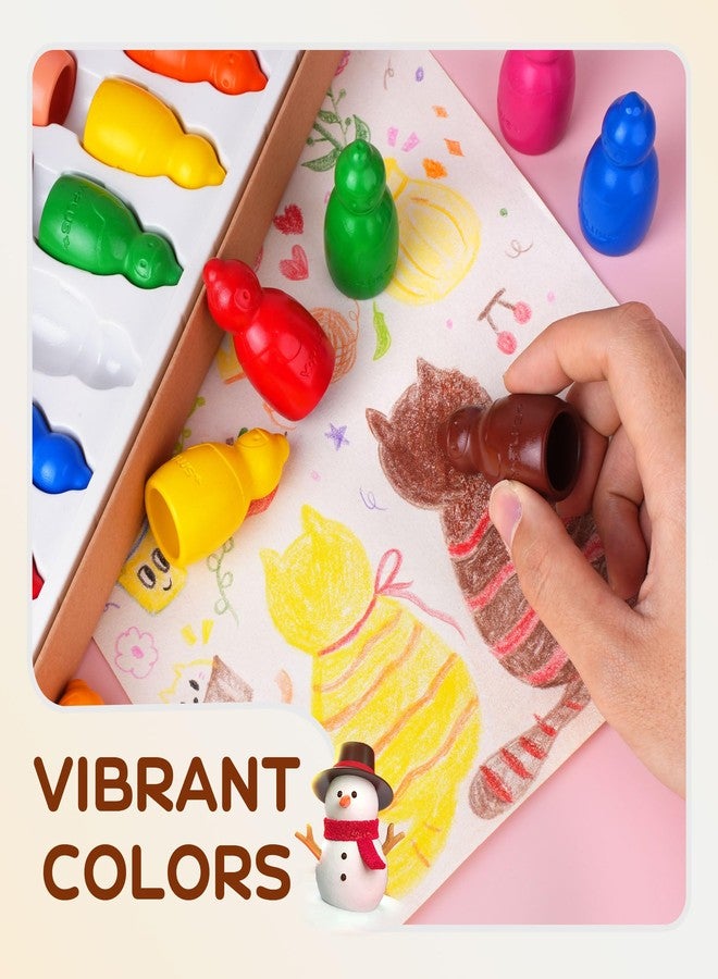 YPLUS Jumbo Crayons for Toddlers 1-3, 8 Colors Non-Toxic Washable Art Crayons for Kids, Easy-Grip Preschool Drawing Supplies for Kids Ages 1-4 (Ideal Gift) - Image 4