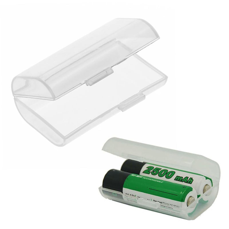Transparent Hard Plastic Portable Battery Case Holder For Travel Storage - Image 2