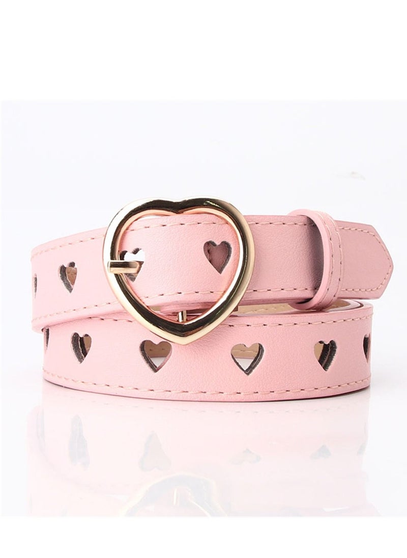 Loquat The New Free Hole Love Hollow Out Lady All Kinds Of Sweet Wool Dress Belt 105cm Pink 