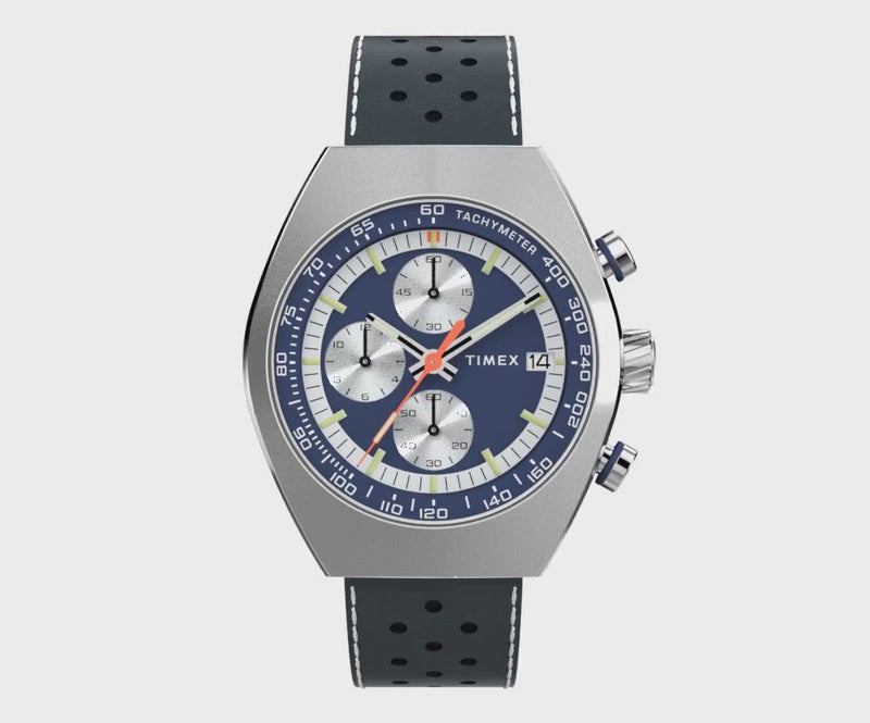 TIMEX Mens Legacy Tonneau SST Blue Dial Blue Strap Watch TW2W93500 - Image 5