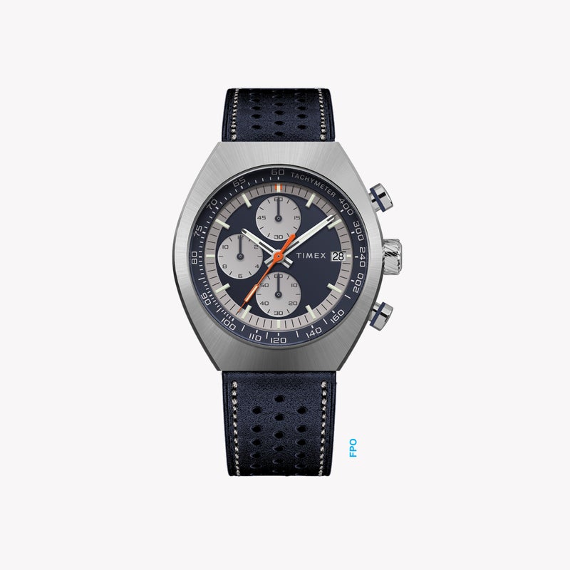 TIMEX Mens Legacy Tonneau SST Blue Dial Blue Strap Watch TW2W93500 - Image 1