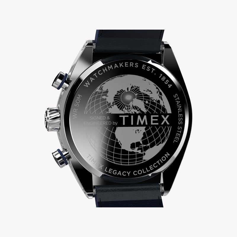 TIMEX Mens Legacy Tonneau SST Blue Dial Blue Strap Watch TW2W93500 - Image 4