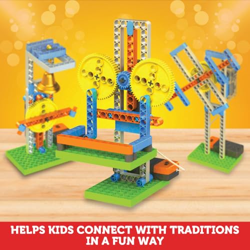 Blix Aarti Construction Set: Motorized STEM Toy with 75+ Pieces – Build 5 Devotional Models for Kids 8+ - Image 5