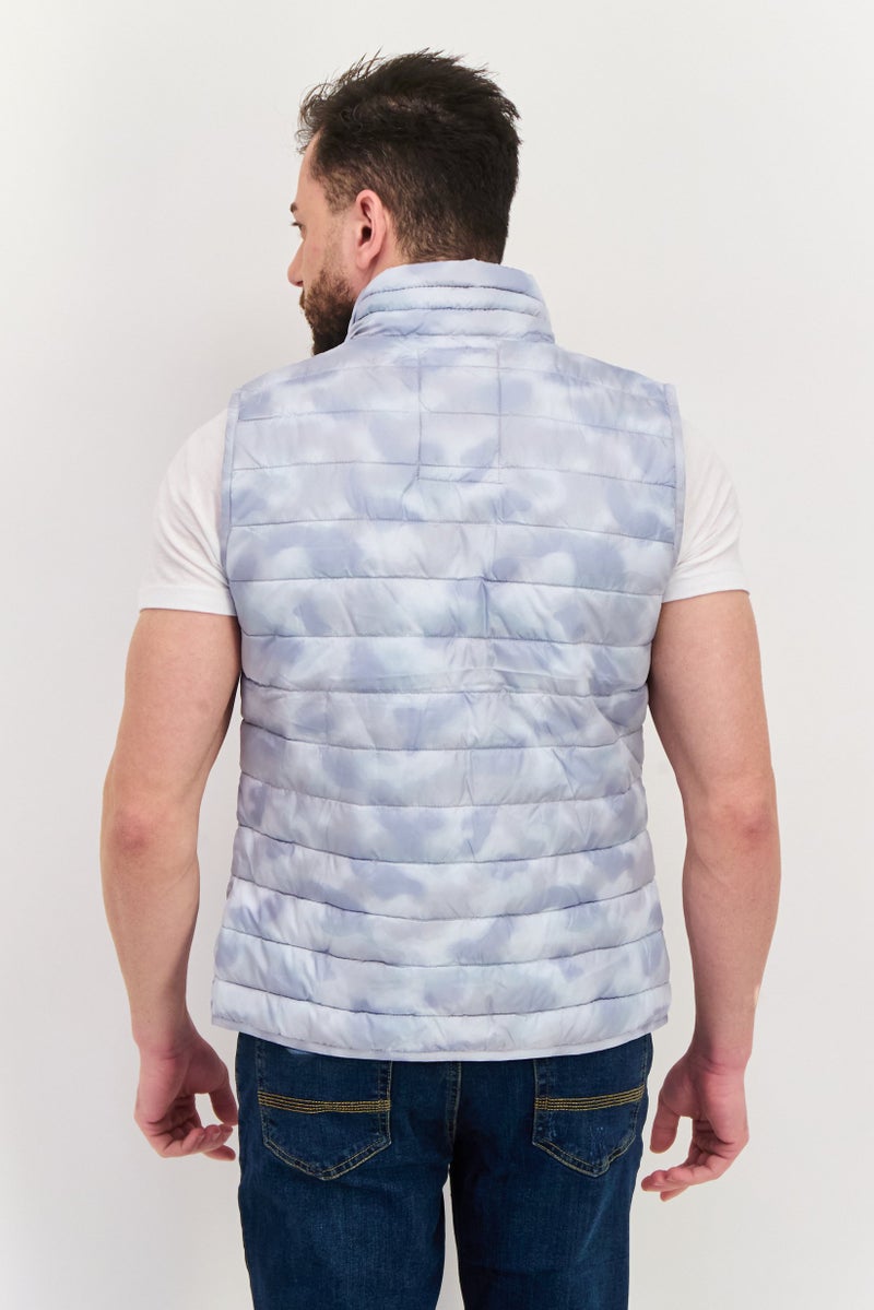 GAP Men Quilted Sleeveless Jacket Vest, Grey - Image 4