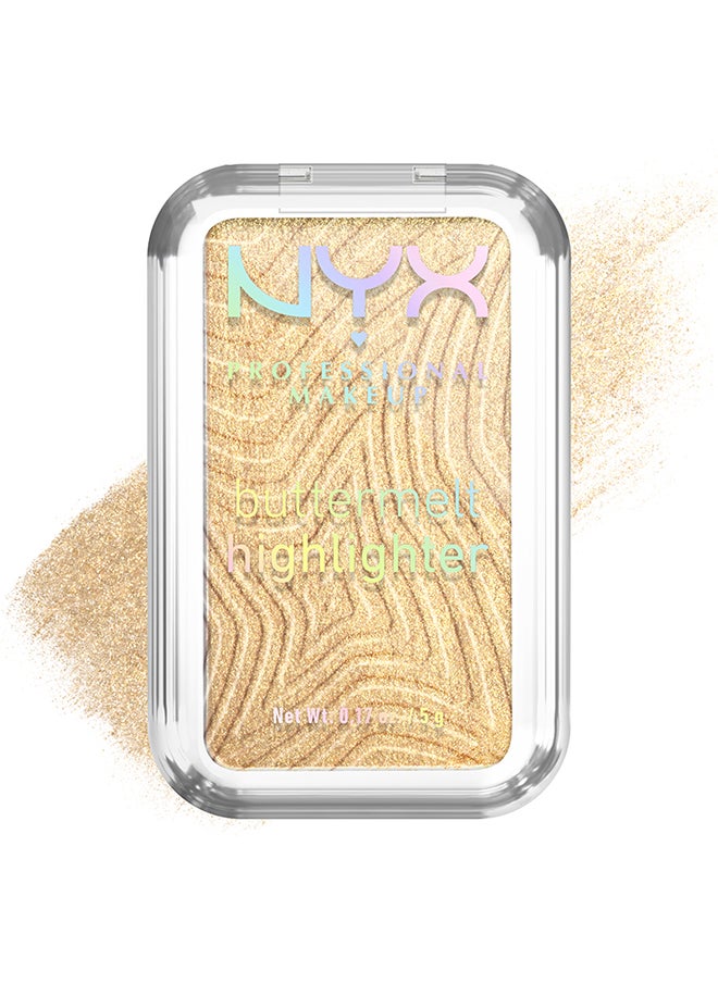 NYX PROFESSIONAL MAKEUP - Buttermelt Highlighter Powder Highlighter 12 HR Wear Fade And Transfer Resistant Butta Than Gold - Image 1