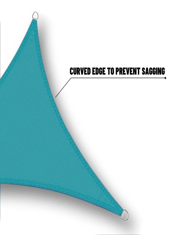 SUNNY GUARD Waterproof Sun Shade Sail 10' x 10' x 14' Turquoise Blue Triangle UV Block Sunshade for Backyard Yard Deck Patio Garden Outdoor Activities and Facility(We Make Custom Size) - Image 4
