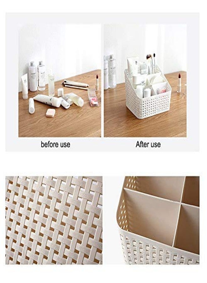 KARTUNBOX Grey Plastic 5 Compartments File Rack Paper Holder, Desktop Organizers, Letter Organizer with Pen Holder, Magazine Book Holder Organizer (Multi Color) - Image 4