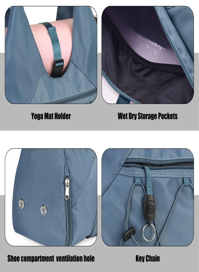 Forestfish Gym Bag For Women With Yoga Mat Holder & Shoe Compartment & Wet Dry Storage Pocket & Adjustable Strap - Image 5