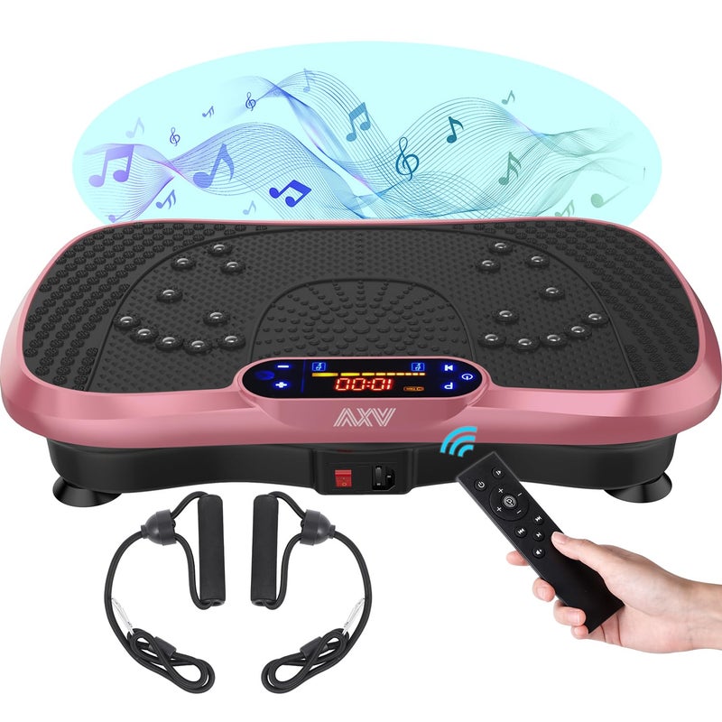 AXV Vibration Plate Fitness Platform Exercise Machine Vibrating Shaking Full Body Shaker Workout Vibrate Stand Shake Board Sport Gym for Weight Loss Fat Burner for Women Men - Image 1