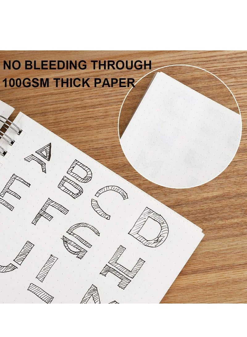 3-Pack Dot Grid Notebooks - 160 Pages Each, Perfect for Work & School, 80 GSM Thick Paper, 5.7" x 8.3" Size - Image 5