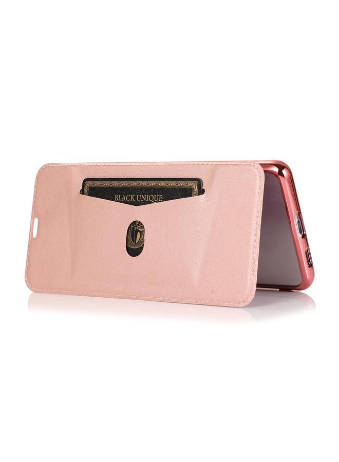 اس-توب جراب لهاتف Samsung Galaxy S21+ 5G مطلي باللون البرونزي من البولي يوريثان الحراري مع حامل وفتحة بطاقة. جراب جلدي قلاب أفقي من البولي يوريثان الحراري مع حامل وفتحة بطاقة. - Image 5