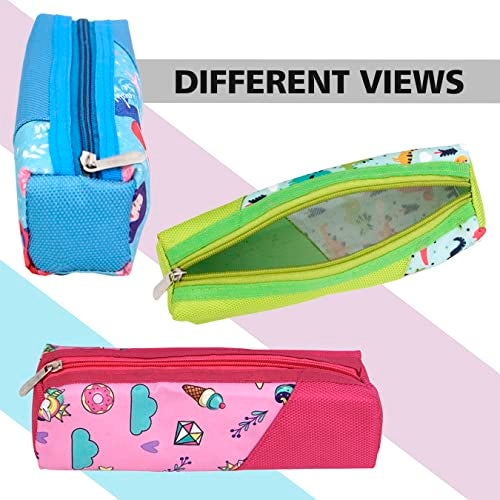 TULMAN Polyester Multipurpose Pencil Pouch Kids B'Day Party Return Gifts to Carry Pencil Pens in Stationery Pouch with Zip Lock Accessories for Boys/Girls/Children (12 Pack),Multicolor - Image 5