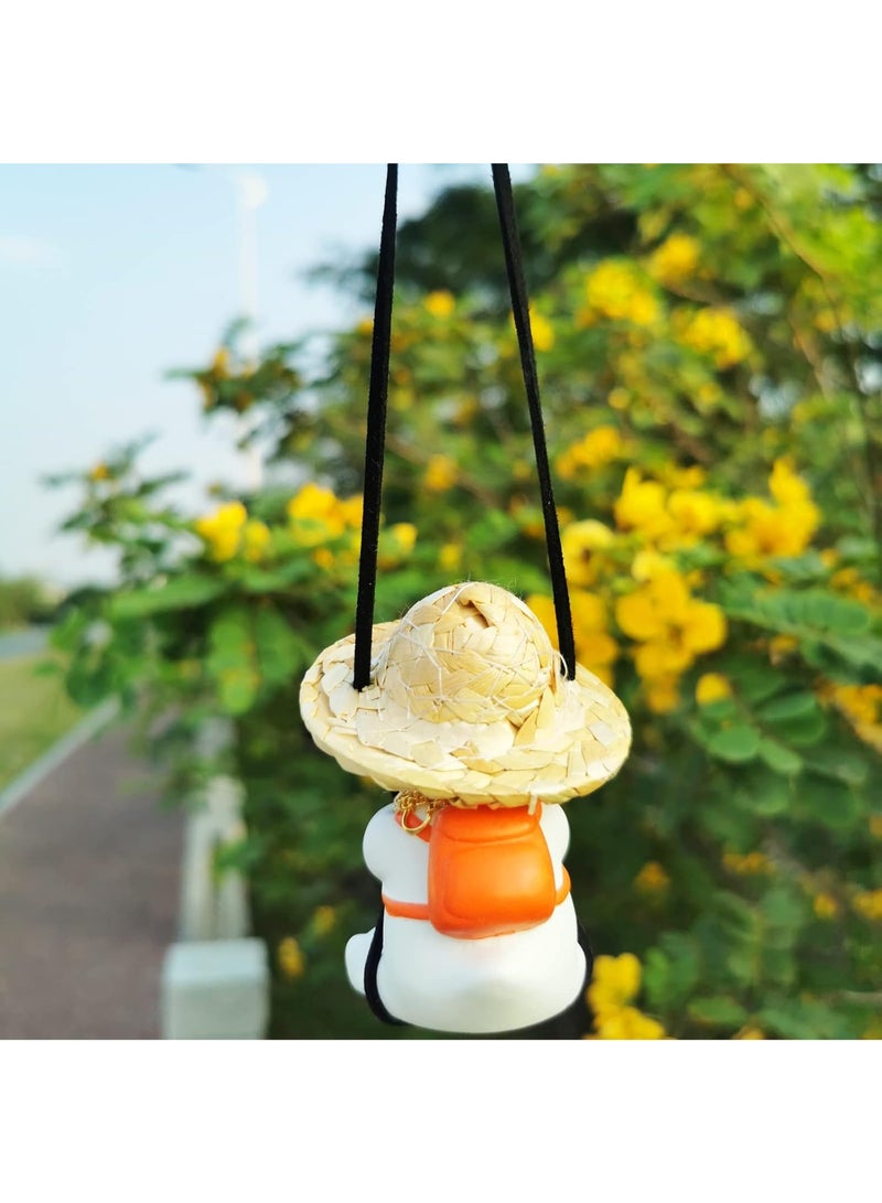 Funny Swinging Duck Car Mirror Hanging Ornament - Cool Automotive Rearview Mirror Accessories for Men Women Teens, Cute Truck Car Gifts Pendant Charm Decor (Cool A) - Image 4