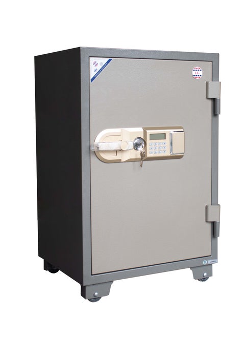 LGSafe LG88E4 Fireproof Safe Box - Anti-Burglar Safe with 2 Adjustable Shelves, Digital Keypad and Dual Locks Besides an Internal Lockable Drawer  (H88 x W57 x D50 CM, 180KG) - Made in Vietnam