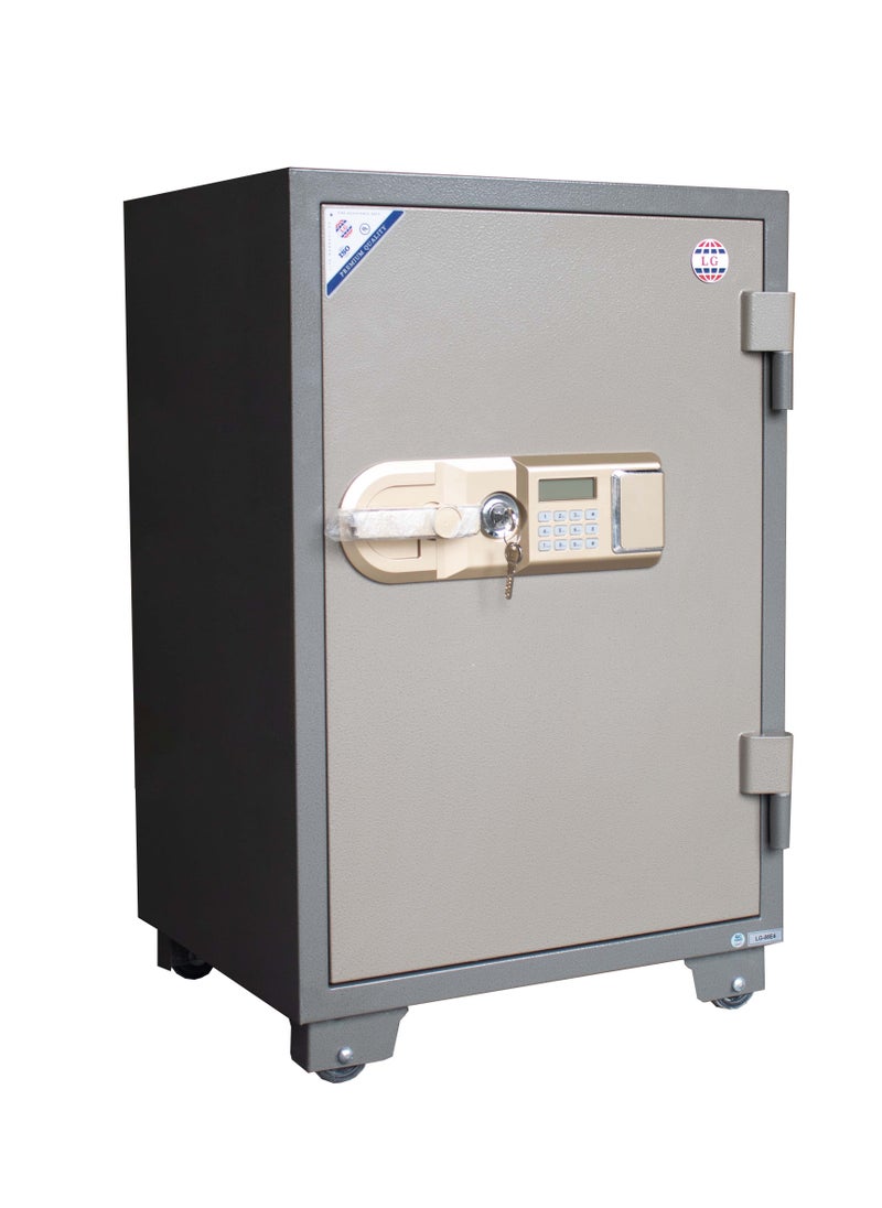 LOTFY GROUP - LGSafe LG88E4 Fireproof Safe Box - Anti-Burglar Safe with 2 Adjustable Shelves, Digital Keypad and Dual Locks Besides an Internal Lockable Drawer  (H88 x W57 x D50 CM, 180KG) - Made in Vietnam - Image 1