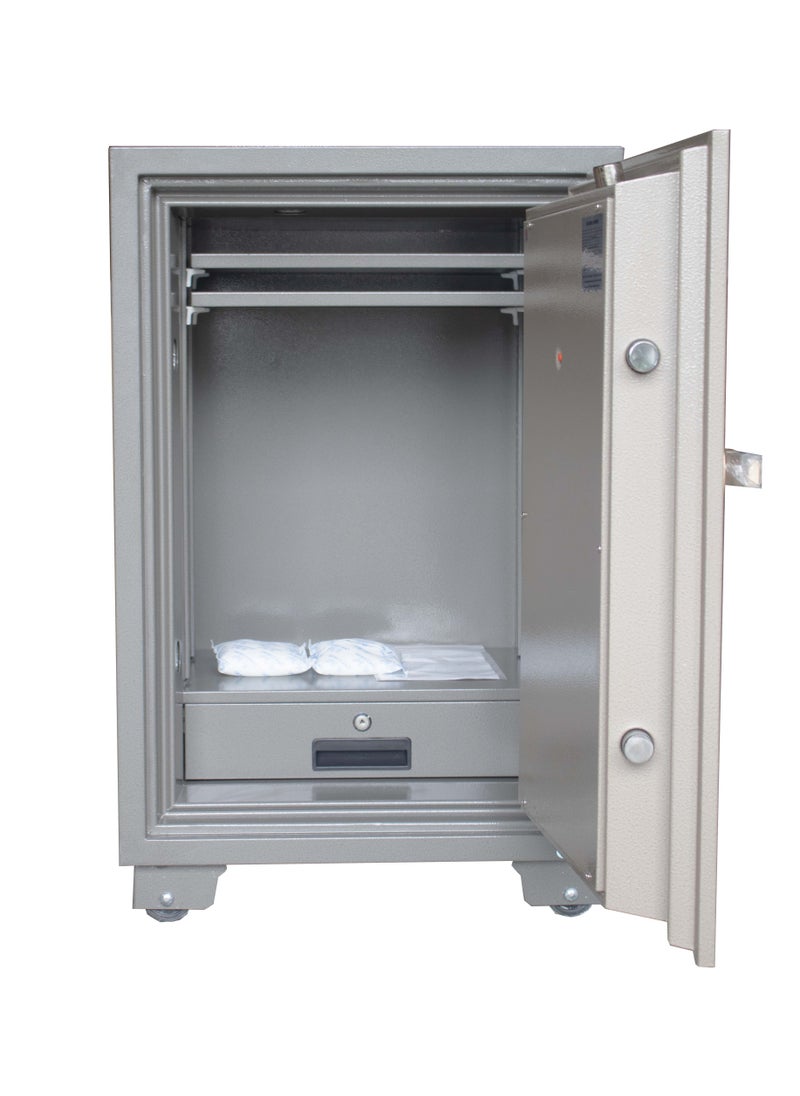 LOTFY GROUP - LGSafe LG88E4 Fireproof Safe Box - Anti-Burglar Safe with 2 Adjustable Shelves, Digital Keypad and Dual Locks Besides an Internal Lockable Drawer  (H88 x W57 x D50 CM, 180KG) - Made in Vietnam - Image 1