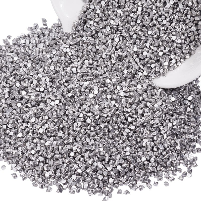 CHGCRAFT 300g Aluminum Metal Shavings Orgone Platinum Metal Small Lumps Sample for Art Experiments Production Industry Welding Metal Fittings DIY Crafts Supplies 02035x02cm