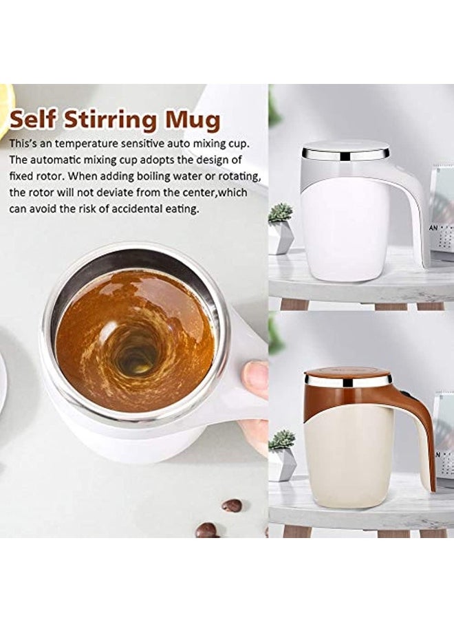 SHOWAY Automatic Magnetic Stirring Coffee Cup Self Stirring Mug Auto Self Mixing Stainless Steel Cup For Coffee Tea Hot Chocolate Milk Mug Fit Home Office Travel  - Image 3