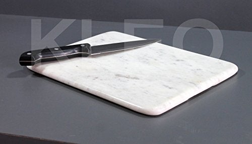 KLEO Marble Cutting Board Cheese Platter Multi-purpose Serving Platter (White) 9"x 12" - Image 5