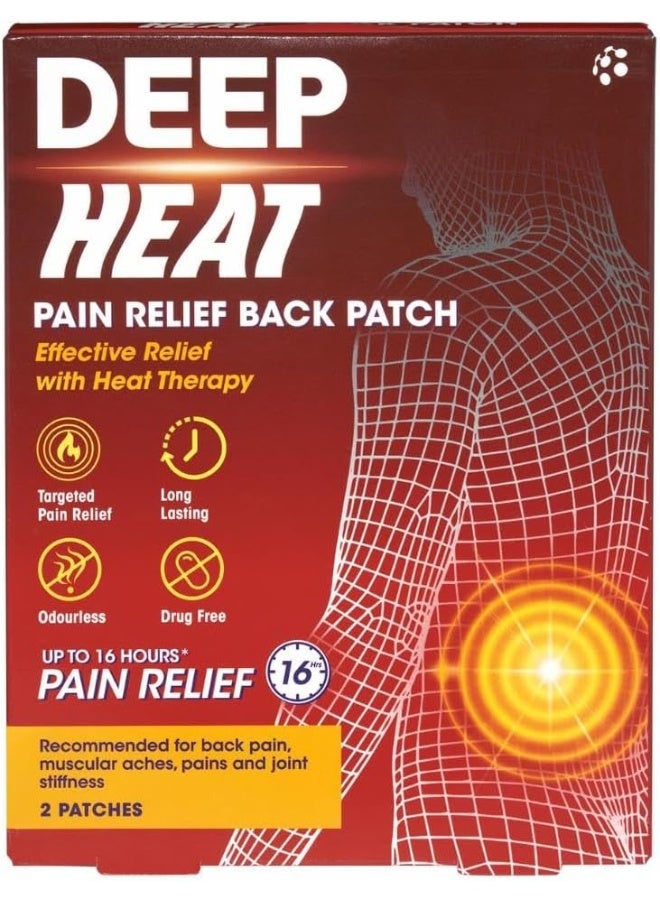ديب هييت الحرارة العميقة - بقع تخفيف الألم ، لآلام العضلات ، والألم وتيبس (حزمة من 2 بقع) - Image 1