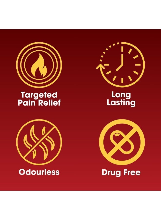 ديب هييت الحرارة العميقة - بقع تخفيف الألم ، لآلام العضلات ، والألم وتيبس (حزمة من 2 بقع) - Image 4