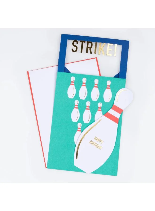 Meri Meri Pop-Up Bowling Birthday Card