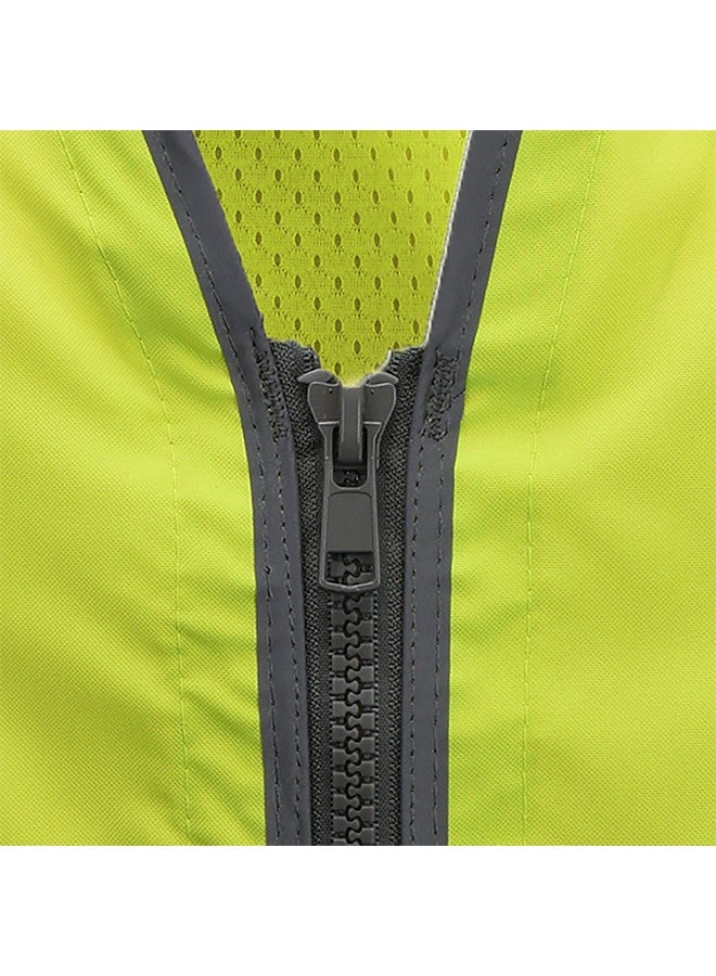 راديانس سترة مهندس راديانز SV55 فئة 2 منسوجة ثقيلة بلونين مع رقبة مبطنة لدعم الوزن الزائد في جيوب الشحن، خضراء، مقاس كبير جدًا - Image 4