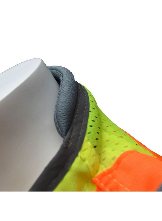 راديانس سترة مهندس راديانز SV55 فئة 2 منسوجة ثقيلة بلونين مع رقبة مبطنة لدعم الوزن الزائد في جيوب الشحن، خضراء، مقاس كبير جدًا - Image 1