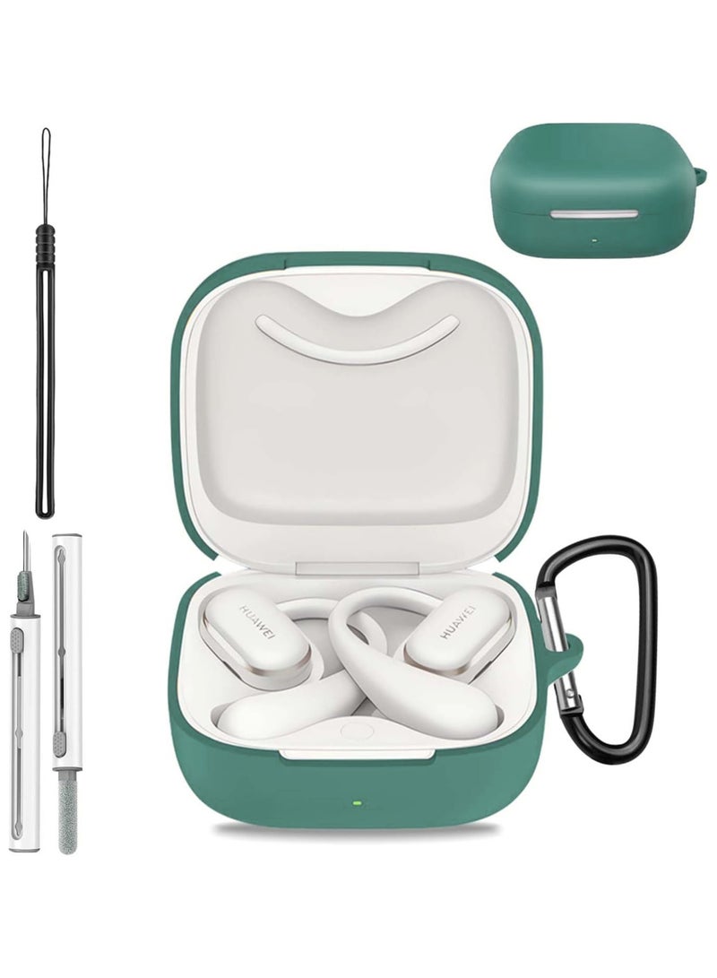 Case Cover for Huawei FreeArc, Silicone Protective Cover for Huawei FreeArc,Full-Body Shockproof Cover with Scratch Protection, with Keychain & Lanyard and Cleaner Kit-Green - Image 1