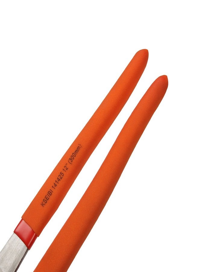 KSEIBI 141425 Water Pump Pliers 12 Inch Angle Nose Slip Joint Pipe Wrench With PVC Non-Slip Handle - Image 4