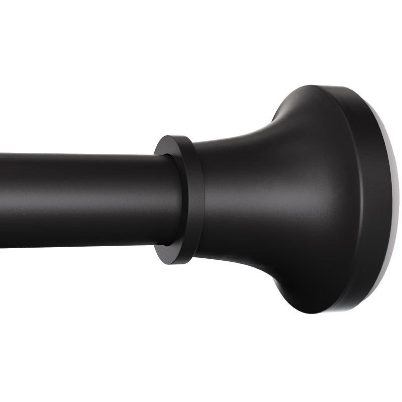 STARLATTA Adjustable Shower Curtain Rod 31-80 Inch, Never Rust Stainless Steel Black Tension Rod, 1" Heavy Duty No-Drill for Bathroom, Kitchen & Closet - Image 1