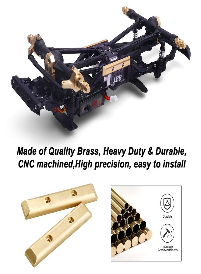 Hobbypark Brass Boulder Bars Weights for 1/24 Axial SCX24 AXI90081 AXI00001 AXI00002 AXI00004 AXI00005 AXI00006 RC Crawler Car Replacement Parts (2-Pack) - Image 3