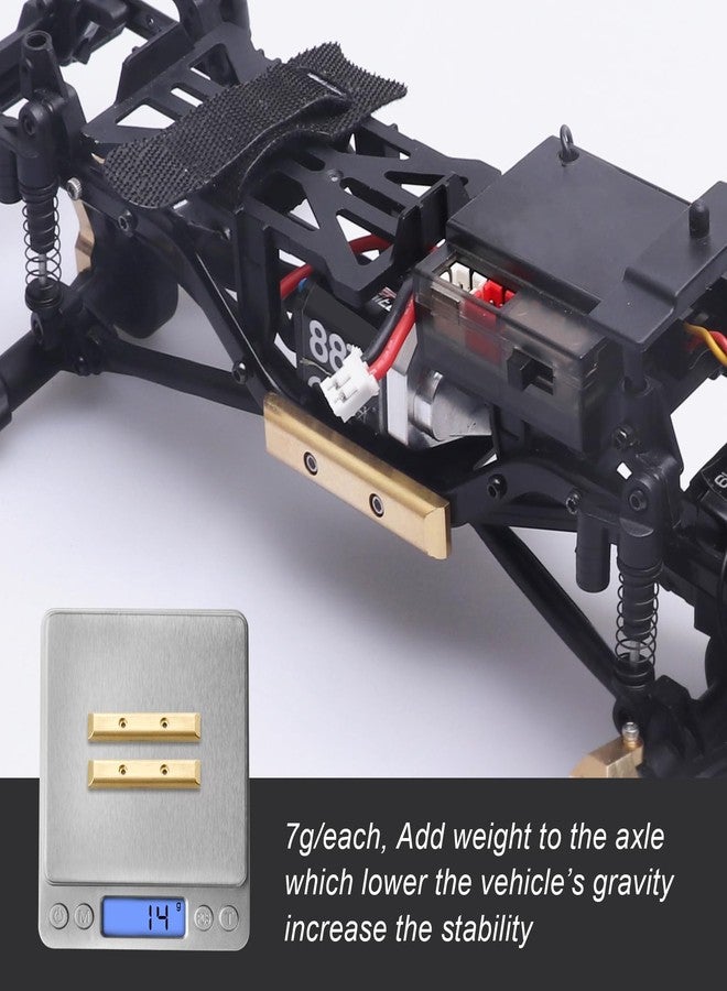 Hobbypark Brass Boulder Bars Weights for 1/24 Axial SCX24 AXI90081 AXI00001 AXI00002 AXI00004 AXI00005 AXI00006 RC Crawler Car Replacement Parts (2-Pack) - Image 4