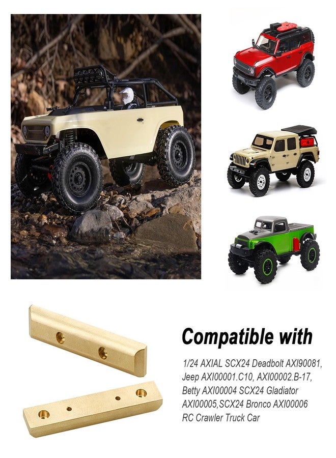 Hobbypark Brass Boulder Bars Weights for 1/24 Axial SCX24 AXI90081 AXI00001 AXI00002 AXI00004 AXI00005 AXI00006 RC Crawler Car Replacement Parts (2-Pack) - Image 2
